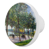 Alfred Sisley - Allee of Chestnut Trees Keramische Knop (Rechts)