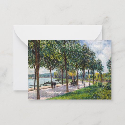 Alfred Sisley - Allee of Chestnut Trees Notitiekaartje (Voorkant)