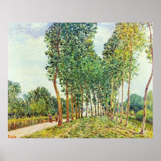 Alfred Sisley - Banks of the Loing in Moret Poster (Voorkant)