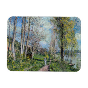 Alfred Sisley - Banks of the Seine at by Magneet