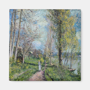 Alfred Sisley - Banks of the Seine at by Magneet