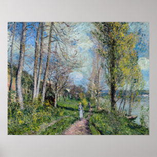 Alfred Sisley - Banks of the Seine at by Poster