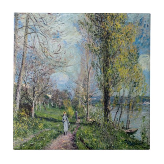 Alfred Sisley - Banks of the Seine at by Tegeltje (Voorkant)