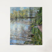 Alfred Sisley - Banks of the Seine at by Wandkleed (Voorkant)