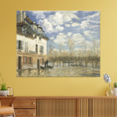 Alfred Sisley Boat in de overstromingen in Port Ma Canvas Afdruk (Insitu (Woonkamer))