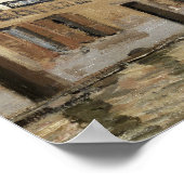 Alfred Sisley Boat in de overstromingen in Port Ma Poster (Hoek)