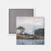 Alfred Sisley - Boats bij de sluis van Bougival Magneet (Voorkant / Achterkant)