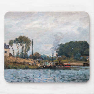 Alfred Sisley - Boats bij de sluis van Bougival Muismat