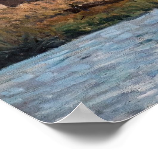 Alfred Sisley - Boats bij de sluis van Bougival Poster (Hoek)