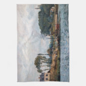 Alfred Sisley - Boats bij de sluis van Bougival Theedoek (Verticaal)