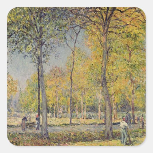 Alfred Sisley | Bois de Boulogne Vierkante Sticker (Voorkant)