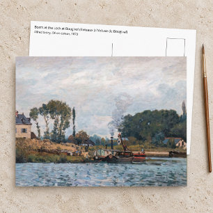 Alfred Sisley - Botens bij de sluis bij Bougival Briefkaart