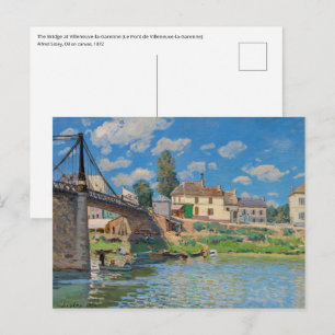 Alfred Sisley - Brug bij Villeneuve-la-Garenne Briefkaart