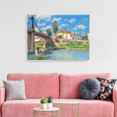 Alfred Sisley - Brug bij Villeneuve-la-Garenne Canvas Afdruk (Insitu (Woonkamer))