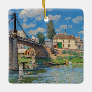 Alfred Sisley - Brug bij Villeneuve-la-Garenne Keramisch Ornament
