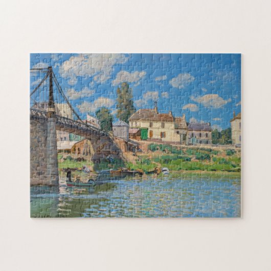Alfred Sisley - Brug bij Villeneuve-la-Garenne Legpuzzel (Horizontaal)