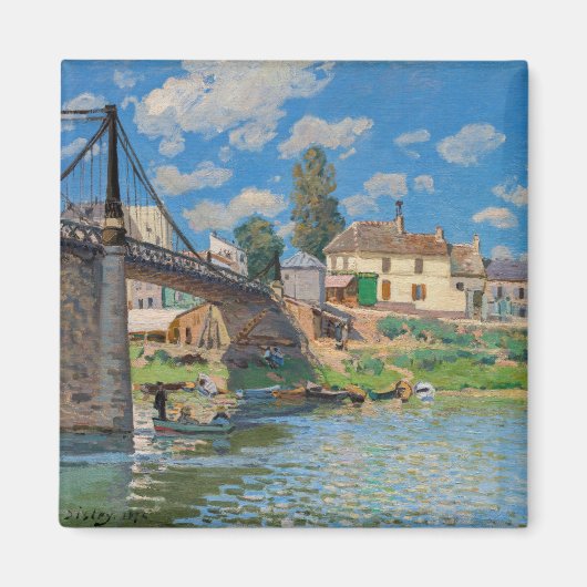 Alfred Sisley - Brug bij Villeneuve-la-Garenne Magneet (Voorkant)
