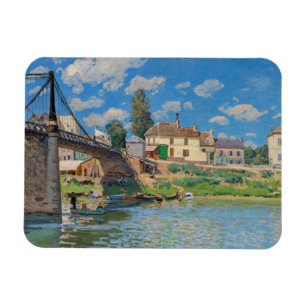 Alfred Sisley - Brug bij Villeneuve-la-Garenne Magneet