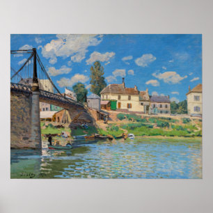 Alfred Sisley - Brug bij Villeneuve-la-Garenne Poster
