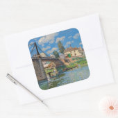 Alfred Sisley - Brug bij Villeneuve-la-Garenne Vierkante Sticker (Envelop)