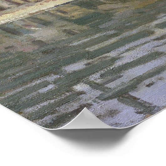 Alfred Sisley | Canal Saint-Martin, Parijs Poster (Hoek)