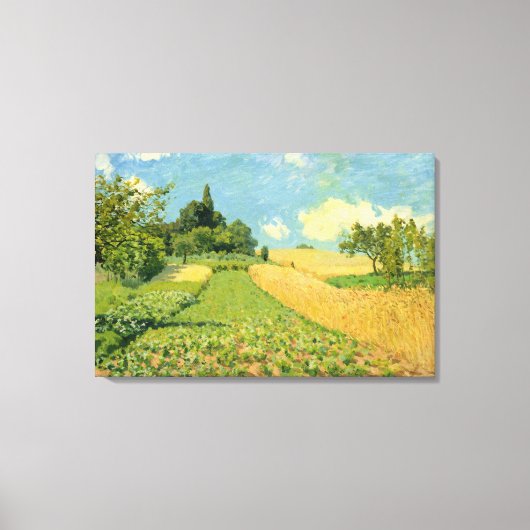 Alfred Sisley | Cornfield Canvas Afdruk (Voorkant)