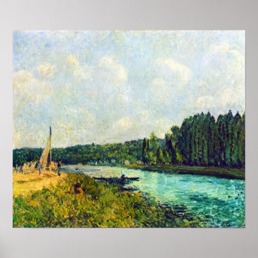Alfred Sisley - De banken van de Oise Poster (Voorkant)
