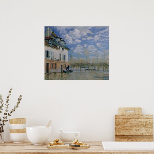 Alfred Sisley | De boot in de overstroming, Port-M Poster (Keuken)