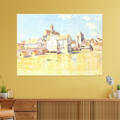 Alfred Sisley De brug in Moret in de ochtend Canvas Afdruk (Insitu (Woonkamer))