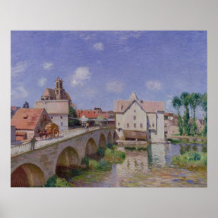 Alfred Sisley De brug in Moret Poster