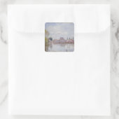 Alfred Sisley | De brug in Moret-sur-Loing Vierkante Sticker (Tas)