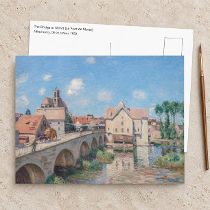 Alfred Sisley - De brug van Moret Briefkaart