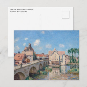 Alfred Sisley - De brug van Moret Briefkaart