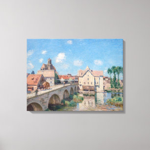 Alfred Sisley - De brug van Moret Canvas Afdruk
