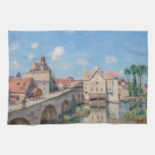 Alfred Sisley - De brug van Moret Theedoek