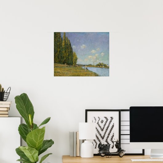 Alfred Sisley | De Seine in Billancourt Poster (Thuiskantoor)