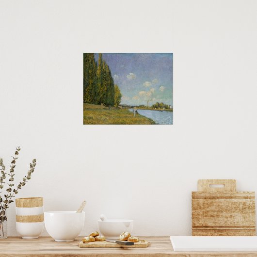 Alfred Sisley | De Seine in Billancourt Poster (Keuken)