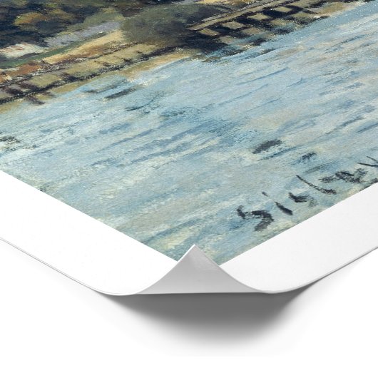 Alfred Sisley | De Seine te Bougival Poster (Hoek)