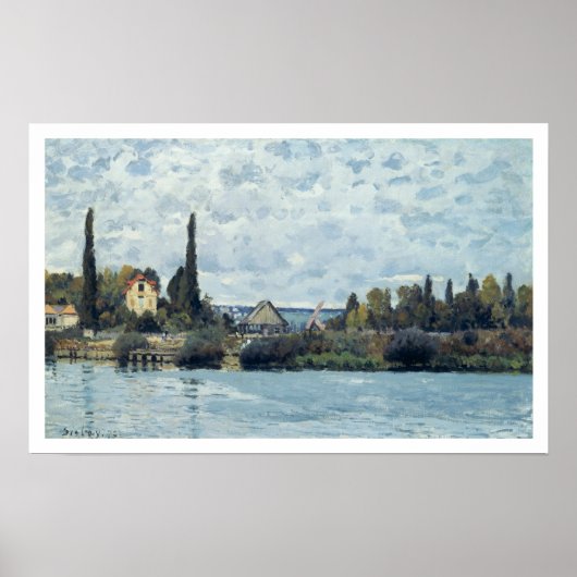 Alfred Sisley | De Seine te Bougival Poster (Voorkant)