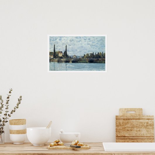 Alfred Sisley | De Seine te Bougival Poster (Keuken)