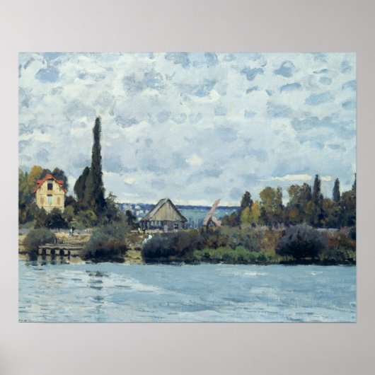 Alfred Sisley | De Seine te Bougival Poster (Voorkant)