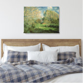 Alfred Sisley | De tuin van de familie Hoschede Canvas Afdruk (Insitu (Slaapkamer))