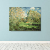 Alfred Sisley | De tuin van de familie Hoschede Canvas Afdruk (Insitu (Houten vloer))
