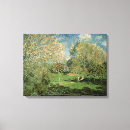 Alfred Sisley | De tuin van de familie Hoschede Canvas Afdruk
