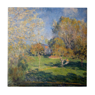 Alfred Sisley - De tuin van Hoschede, Montgeron Tegeltje