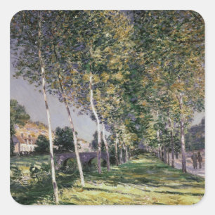 Alfred Sisley   De Walk Vierkante Sticker