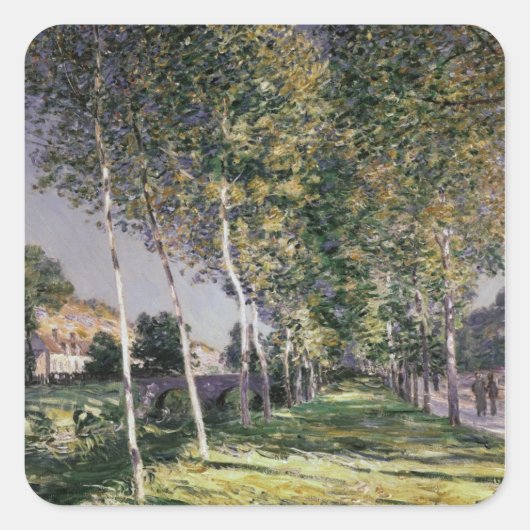 Alfred Sisley | De Walk Vierkante Sticker (Voorkant)
