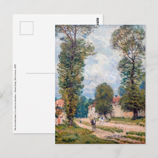 Alfred Sisley - De weg naar Versailles Briefkaart (Voorkant / Achterkant)