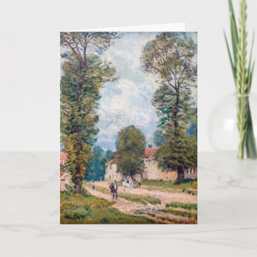 Alfred Sisley - De weg naar Versailles Kaart (Voorkant)
