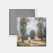 Alfred Sisley - De weg naar Versailles Magneet (Voorkant / Achterkant)